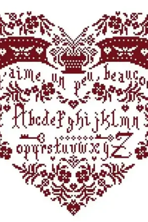 Esclusivo Diagramma + Tela - Cuore Sampler ti amo - Isabelle Haccourt Vautier