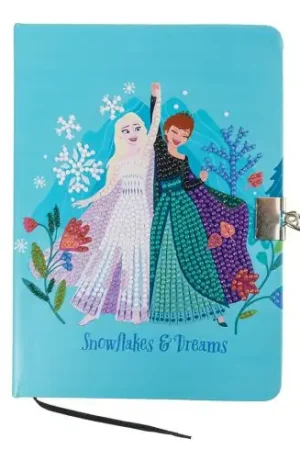 Compra Oggi Stesso Taccuino da ricamo a diamante - Diario segreto - Elsa e Anna - Crystal Art D.I.Y