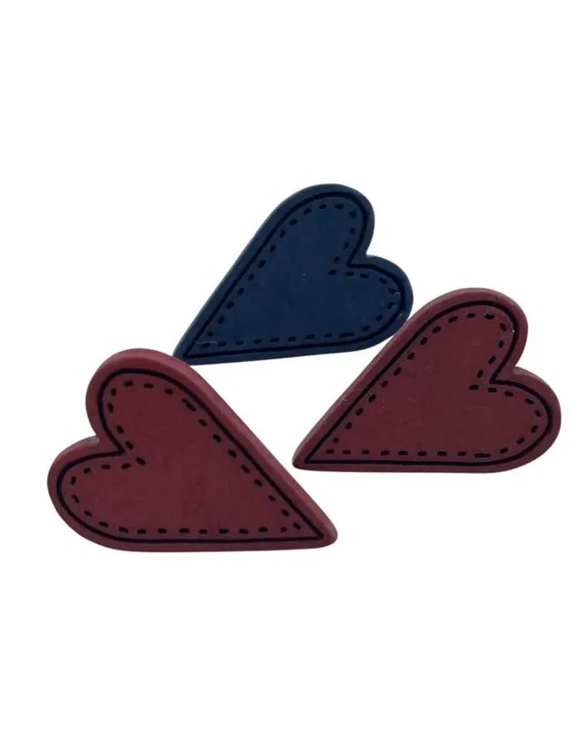 Bottoncino decorativo in plastica Cuore tratteggiato 25 mm Quantità Limitata