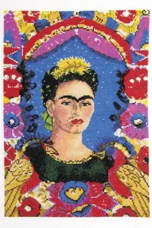 kit ricamo a punto croce - frida kahlo - DMC Offerta Lampo