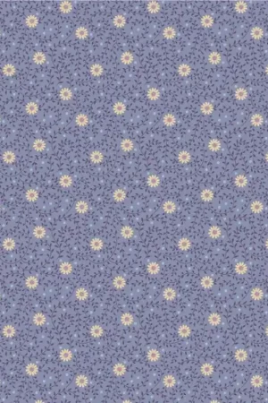 Ultima Occasione Tilda Sanctuary Daisydream Pitch Blue, Tessuto Blu con piccole Margherite