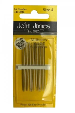 Aghi per Cucito a Mano John James Milliners - Misura 4 (Confezione da 16, JJ15004) Prezzo Scontato