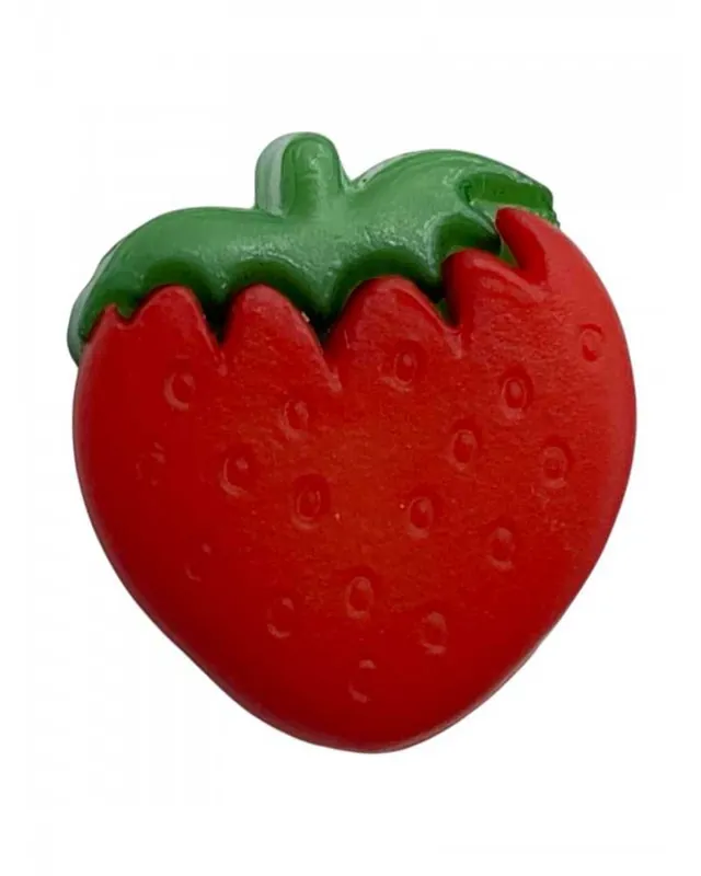 Consegna Rapida Bottone Plastica Baby Fragola – 15×16 mm