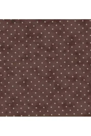 Consegna Rapida Moda Fabrics Essential Dots - Tessuto Marrone Sfumato con Pois