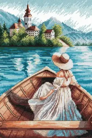 kit ricamo a punto croce - Isola di Bled - Ava Quantità Limitata