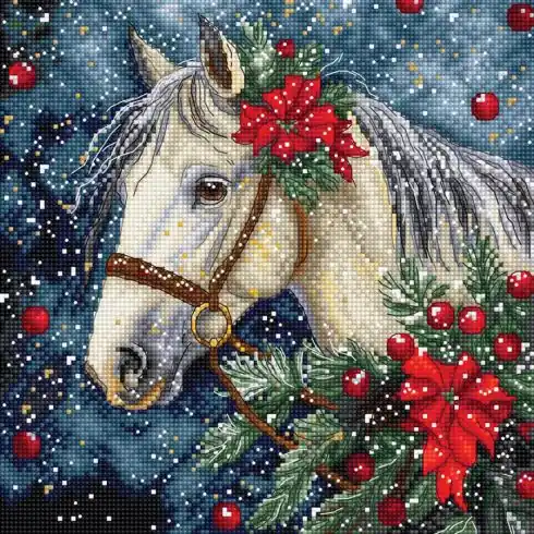 kit ricamo a punto croce - Cavallo invernale - Letistitch Acquista Ora