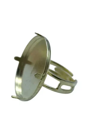 Nuova Collezione Anello Regolabile con Fondello Ø Base 25 mm Ferro