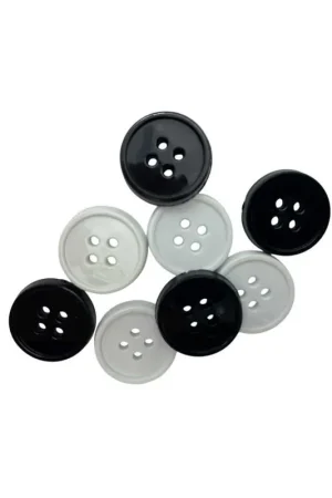 Direttamente Dal Produttore Bottone Tondo Ø 22 mm – Linea 32 – Plastica 4 Fori