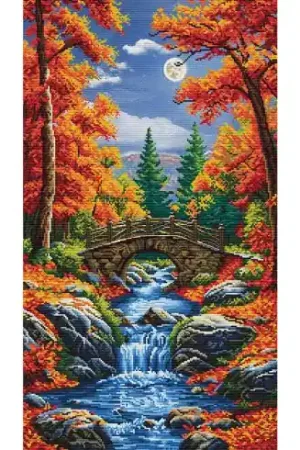 kit ricamo a punto croce - fiume - Nova Sloboda Compra Oggi Stesso