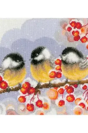 Offerta Del Giorno kit ricamo a punto croce - Cince tra le bacche - Vervaco