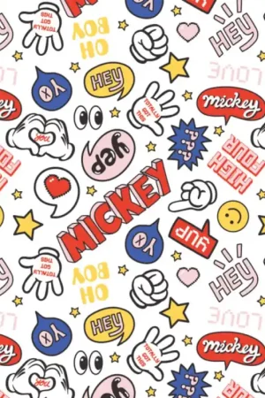 Tessuto in cotone - Mickey Mouse - Stickers Offerta Speciale