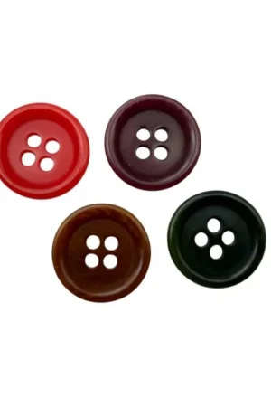 Reso Gratuito Bottone Tondo Lineato 24 – Ø 15 mm / 4 Buchi Poliestere