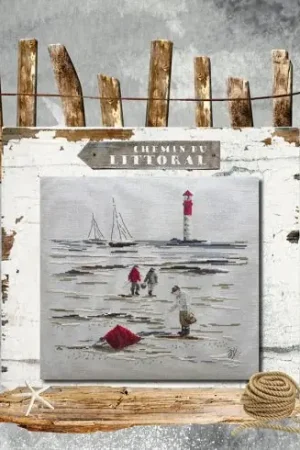 Saldi Foglio di punto croce - I tre pescatori a piedi - Isabelle Haccourt Vautier