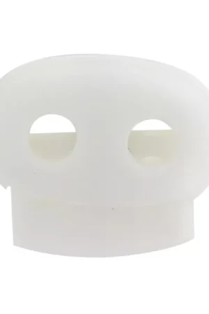 Arrêt cordon plat double trou de 3.6 mm - Stop cordon - Blanc x1 Occasione Imperdibile