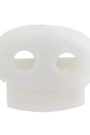 Compra Oggi Stesso Arrêt cordon plat double trou de 4.3 mm - Stop cordon - Blanc x1
