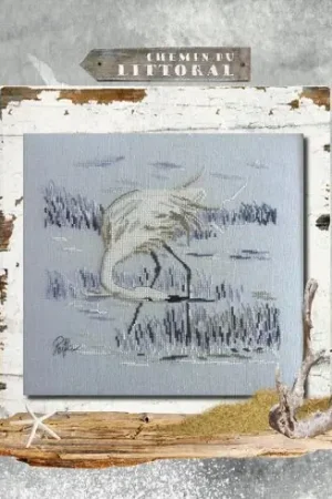 Foglio di punto croce - Aigrette ricurva - Isabelle Haccourt Vautier Prezzo Conveniente