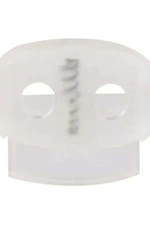 Arrêt cordon plat double trou de 4.3 mm - Stop cordon - Transparent x1 Ultime Pezzi