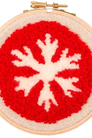 Kit di ricamo Punch Needle - Nordic Snowflakes - Anchor Esclusivo