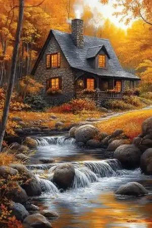 Kit ricamo diamante su telaio - capanna nel bosco - Art City Acquista Ora