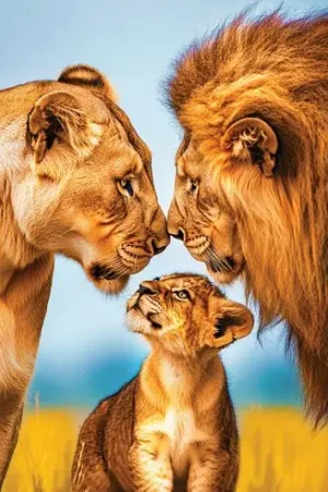 Kit ricamo diamante su telaio - Famiglia di leoni - Art City Economico