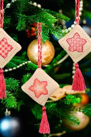 Sconto Kit di Punto Croce - Addobbi Natalizi Stelle - Anchor