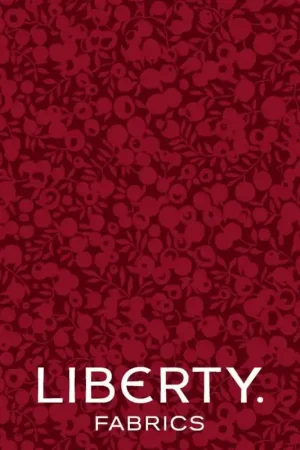 Wiltshire Shadow Cherry, tessuto rosso tono su tono - Liberty Fabrics Offerta