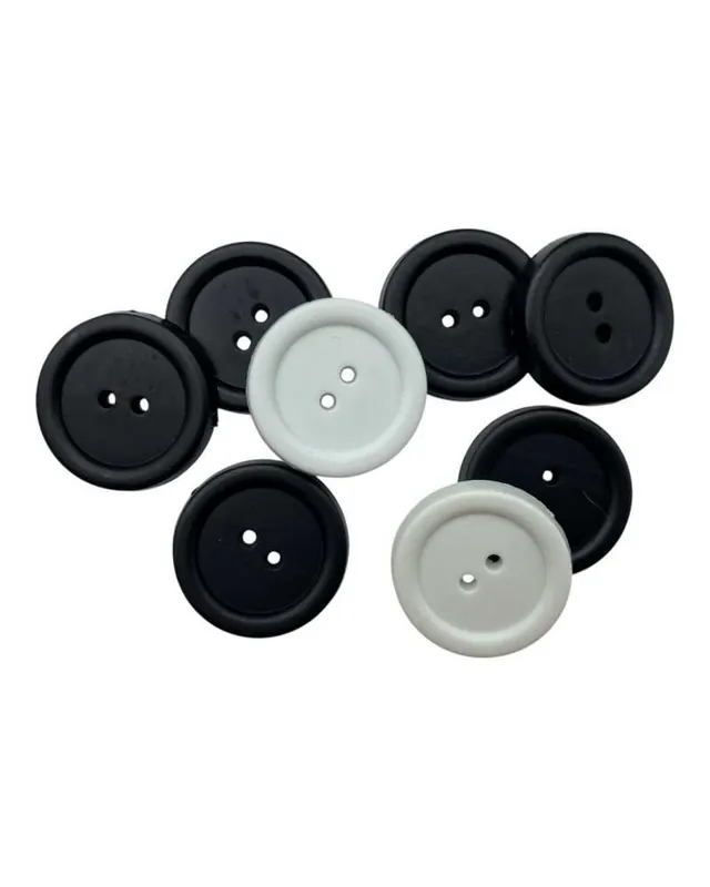 Promozione Esclusiva Bottone Plastica 2 Buchi Lineato 36 Ø 25 mm