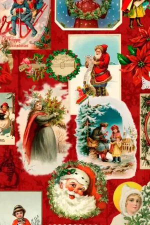 Solo Oggi Tessuto in Cotone - Old Times Christmas