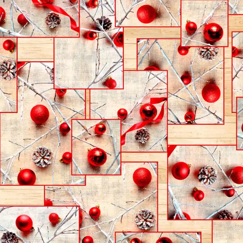 Prezzo Di Fabbrica Tessuto in Cotone - Rosso Natale