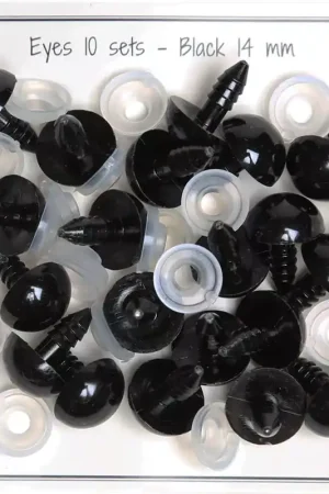 Prezzo Di Fabbrica Yeux de sécurité en plastique - pour peluche et amigurumi - 14mm - Noir x10 paires
