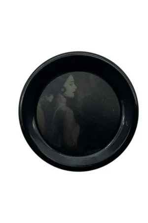 Bottone Tondo Raffigurato Donna Lineato 36 - 23 mm Poliestere Stampato Economico