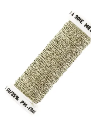 Compra Oggi Stesso Fil à broder métallisé tressé 4 Au ver à soie pour broderie Or pâle (030) x10m
