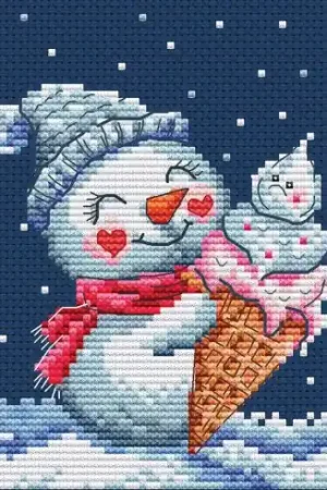 kit ricamo a punto croce - Dolcetto innevato - RTO Offerta Limitata