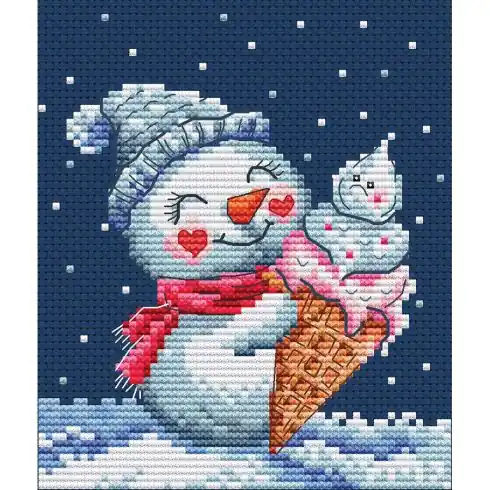 kit ricamo a punto croce - Dolcetto innevato - RTO Offerta Limitata