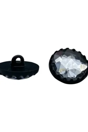 Compra Adesso Bottone Gioiello con Strass Linea 20 Ø 12 mm Base Plastica Nera