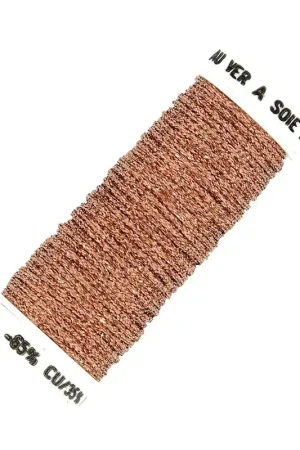 Miglior Prezzo Fil à broder métallisé tressé 16 Au ver à soie pour broderie - Cuivré (021) x10m