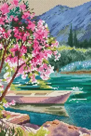 kit ricamo a punto croce - Mattina rosa - RTO Ultimissimo Modello