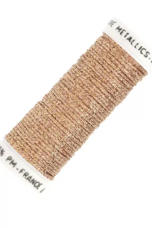 Nuovo Arrivo Fil à broder métallisé tressé 16 Au ver à soie pour broderie Doré Bronze(221) x10m