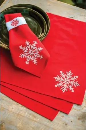 Tovagliolo da ricamo - cristallo di neve - Vervaco Novità