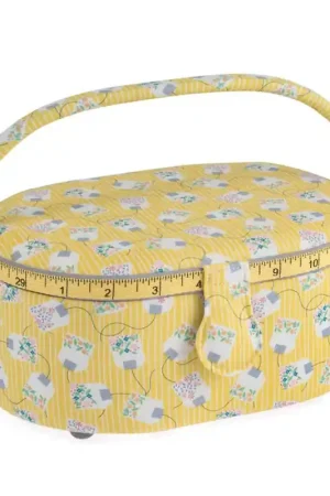 Scatola da Cucito Ovale - Lemon Tea Compra Oggi Stesso