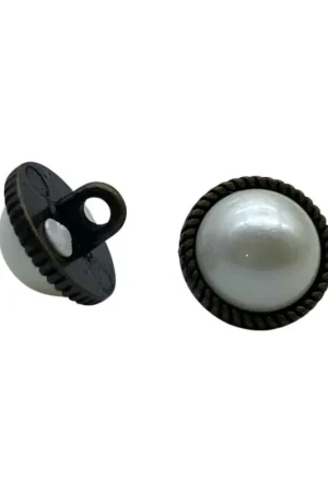 Prezzo Di Fabbrica Bottone Decorativo con Perla Lineato 20 Ø 13 mm