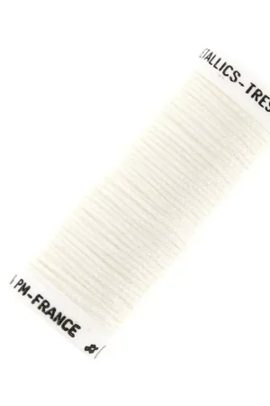 Pagamento Sicuro Fil à broder métallisé tressé 16  Au ver à soie pour broderie - Blanc (032) x10m