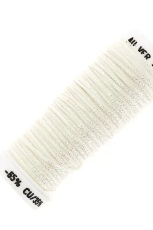 Fil à broder métallisé tressé 16 Au ver à soie pour broderie Blanc irisé (036)x10m Spedizione Espresso