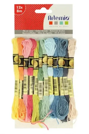 Quantità Limitata Assortiment 12 échevettes pour bracelet brésilien & broderie - Pastel x1