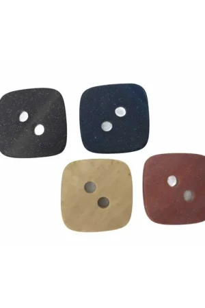 Bottone Quadrato Madreperla Lineato 48 Ø 2,5 cm Prezzo Basso