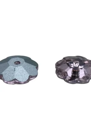 Pietra Strass Fiorellino Rosa 1 cm con 1 Buco Scelto Dai Clienti