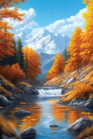 Quantità Limitata Kit ricamo diamante su telaio - Autunno - Art City