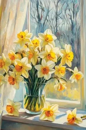 Kit ricamo diamante su telaio - Giunchiglie - Art City Prezzo Conveniente