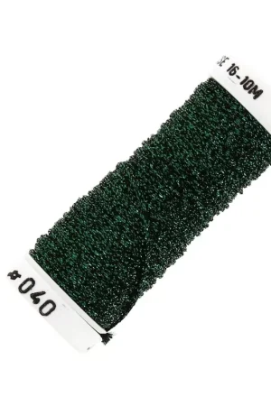Fil à broder métallisé tressé 16 Au ver à soie pour broderie Vert forêt (040) x10m Nuovo Arrivo