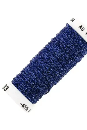 Nuovo Arrivo Fil à broder métallisé tressé 16 Au ver à soie pour broderie Bleu roi (033) x10m